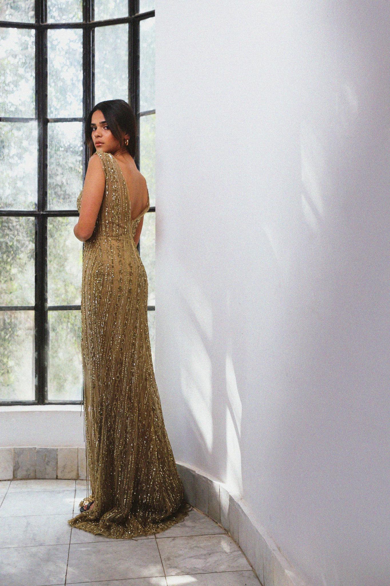 Dripping In Gold Dress