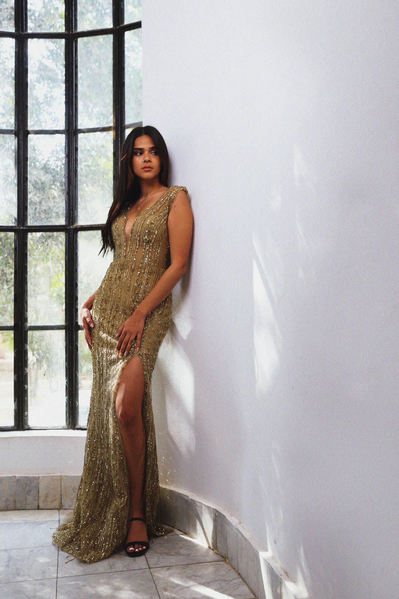 Dripping In Gold Dress